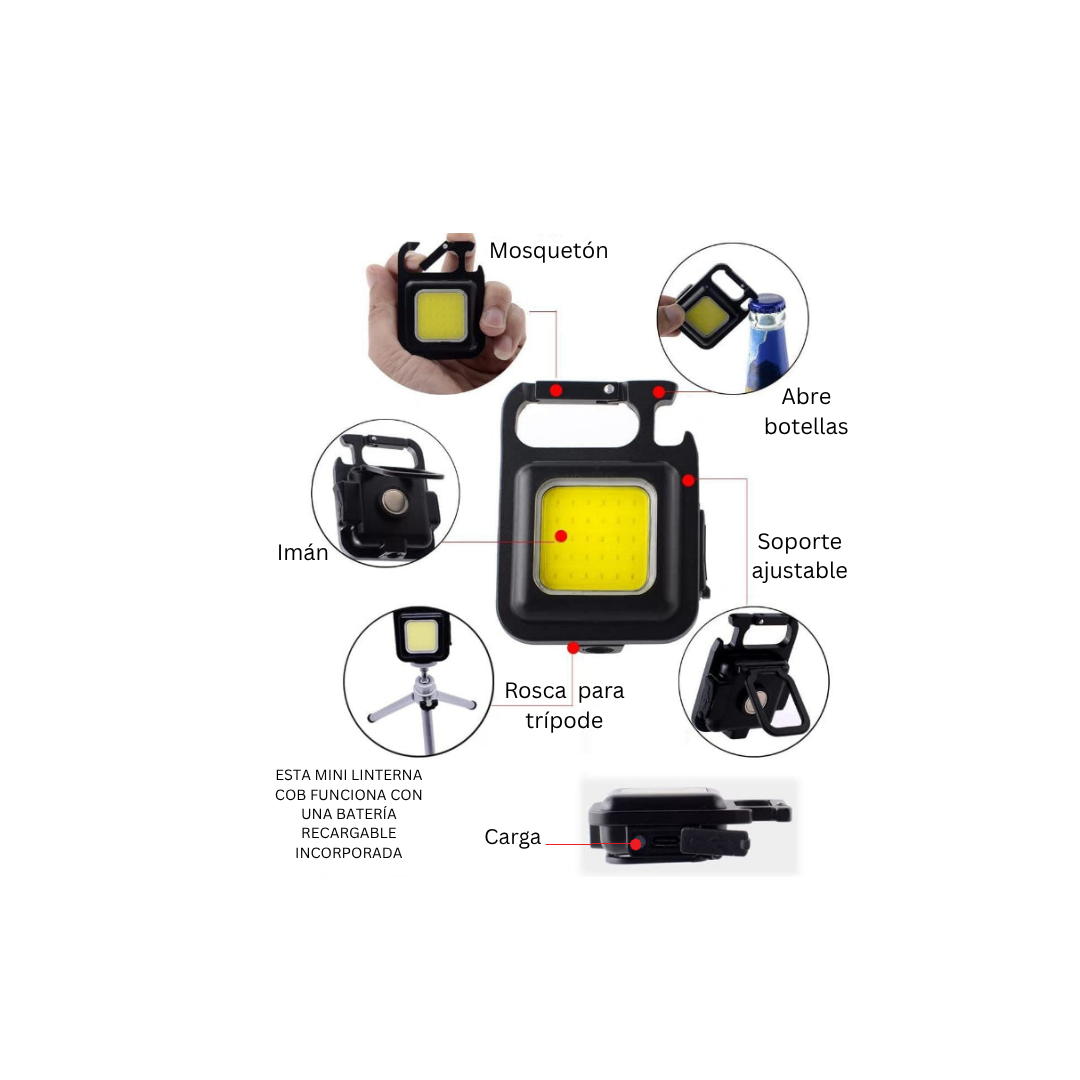 LumoKey™ - Mini Linterna Recargable de Llavero